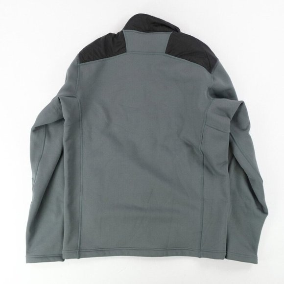 Sample Polyester Fleece Nylon Tactical Jacket Outdoor Running Jacket Sz. L Gray - Picture 3 of 5